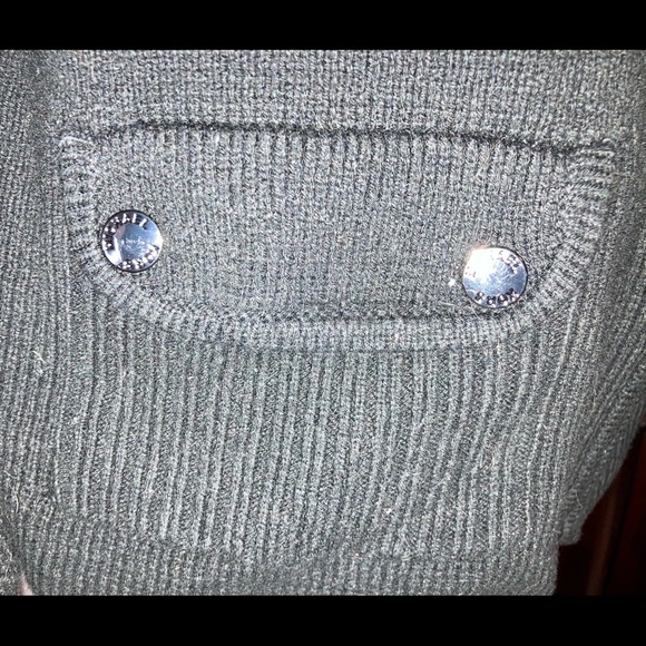 Michael Kors Black Military Knit Cardigan - Picture 3 of 6